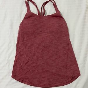 Lululemon Heather Red Tanktop with Bra